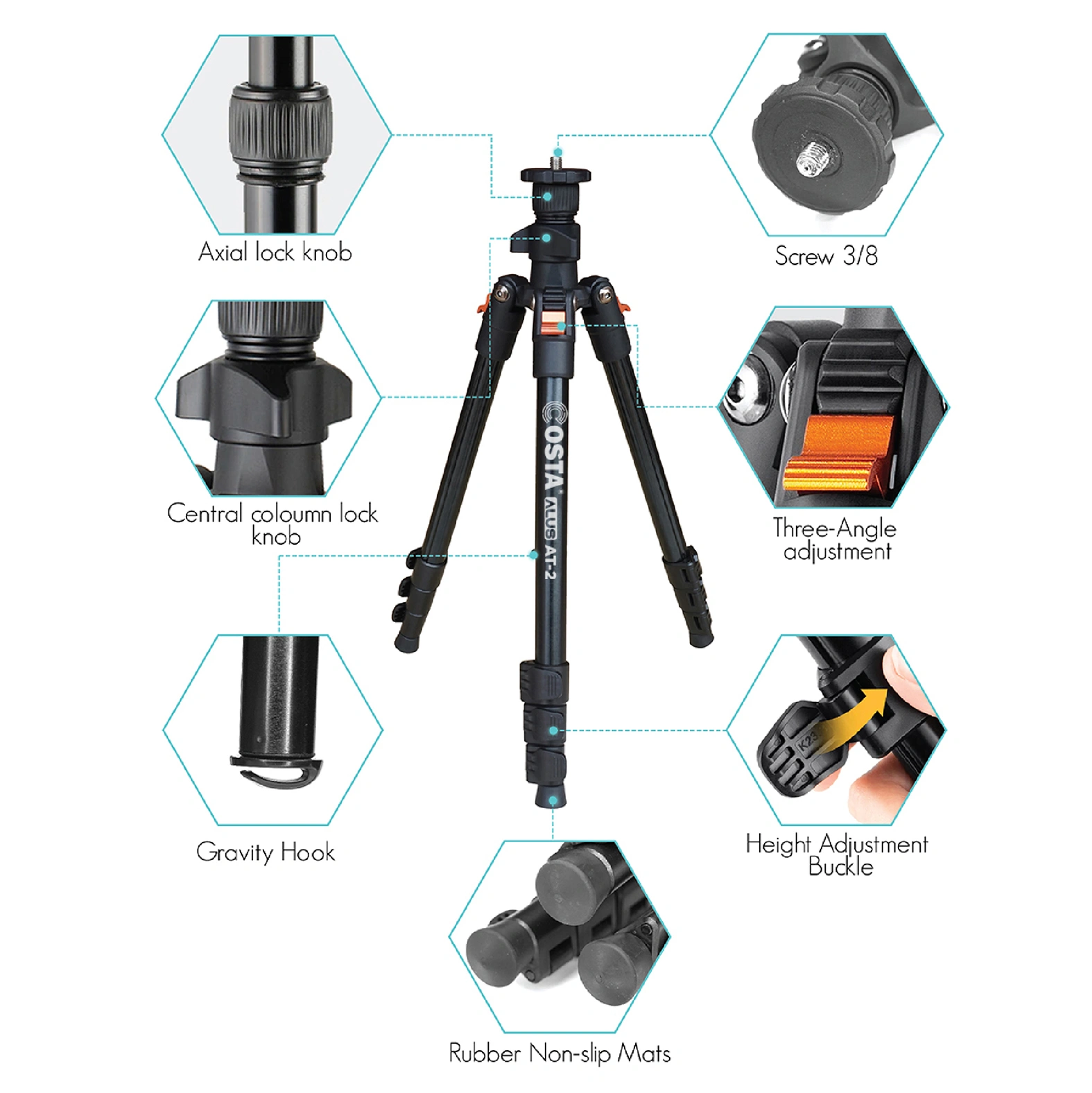 COSTA Alus AT-2B Tripod Ballhead lightweight
