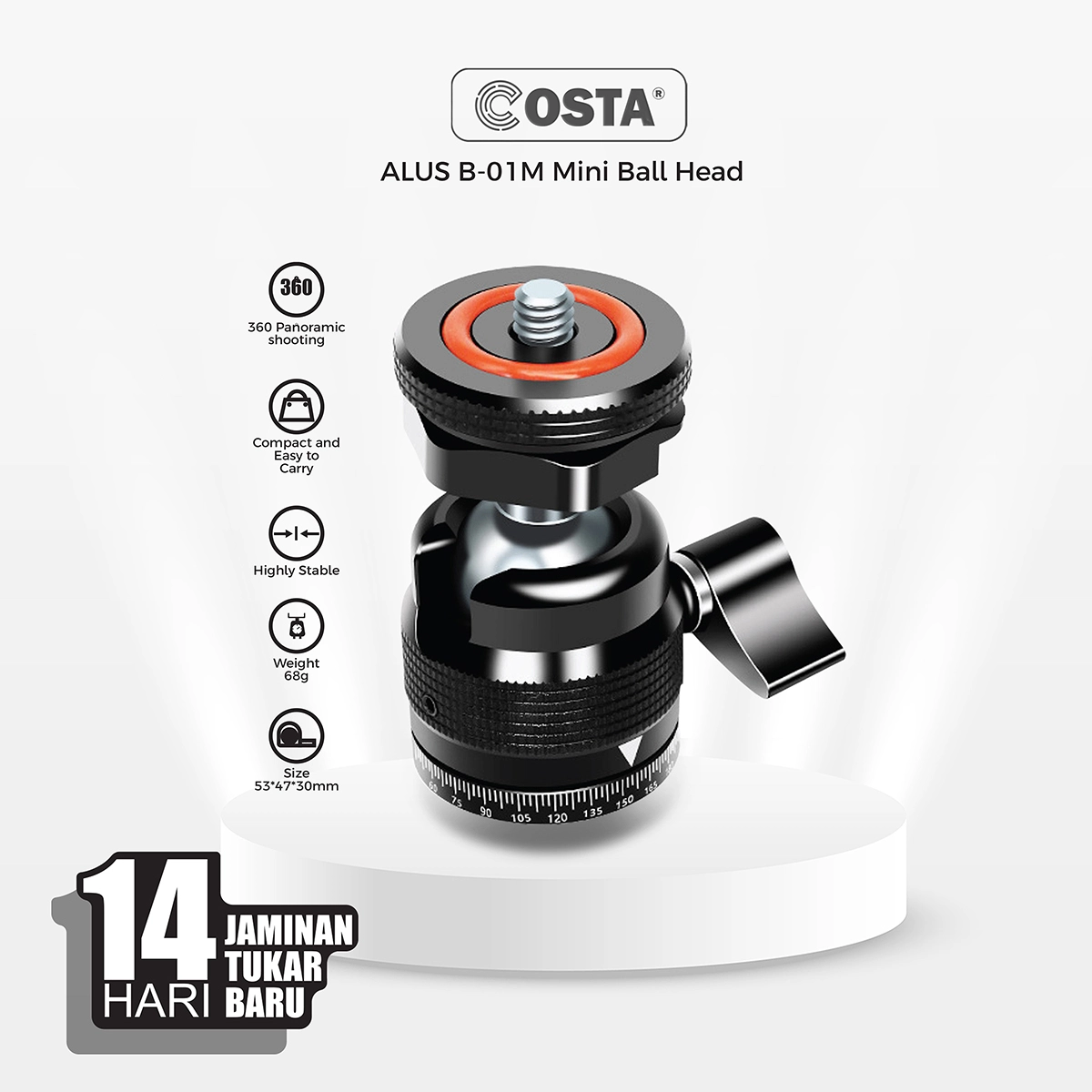 COSTA Alus-B01M Mini Ball head
