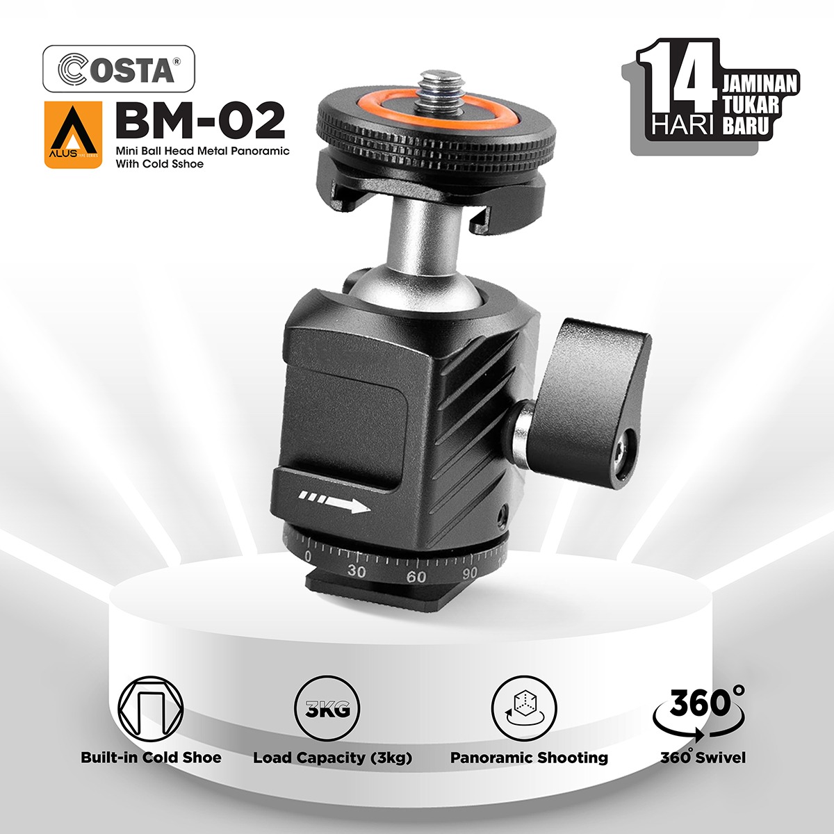 COSTA ALUS-B02M Mini Ballhead