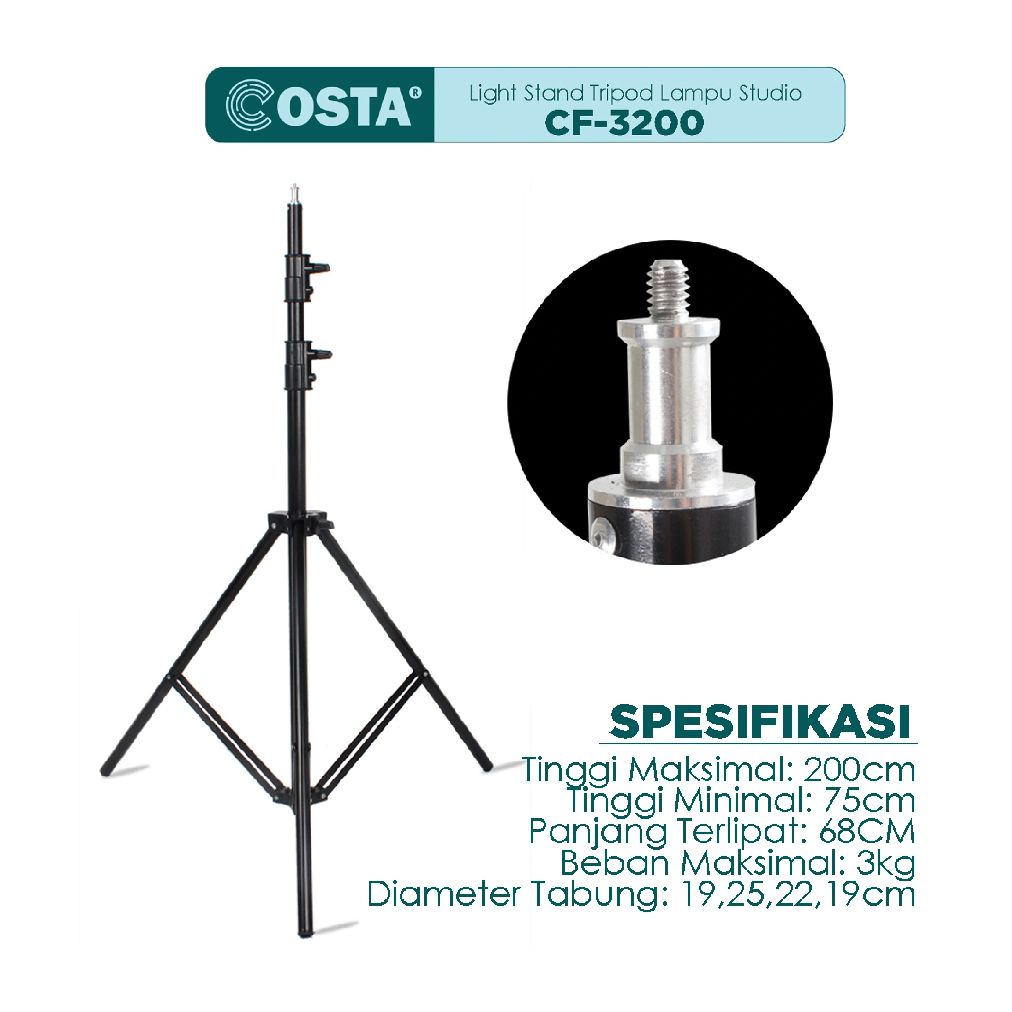 COSTA CF-3200 Light Stand 200cm