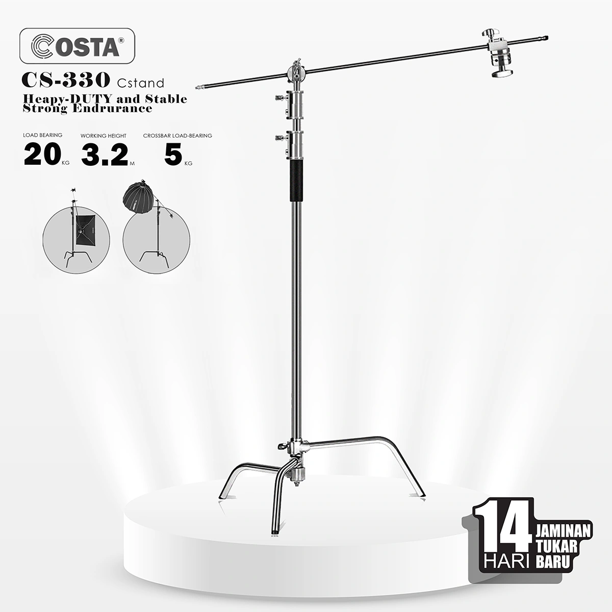 COSTA CS-330 C Stand Light silver chrome
