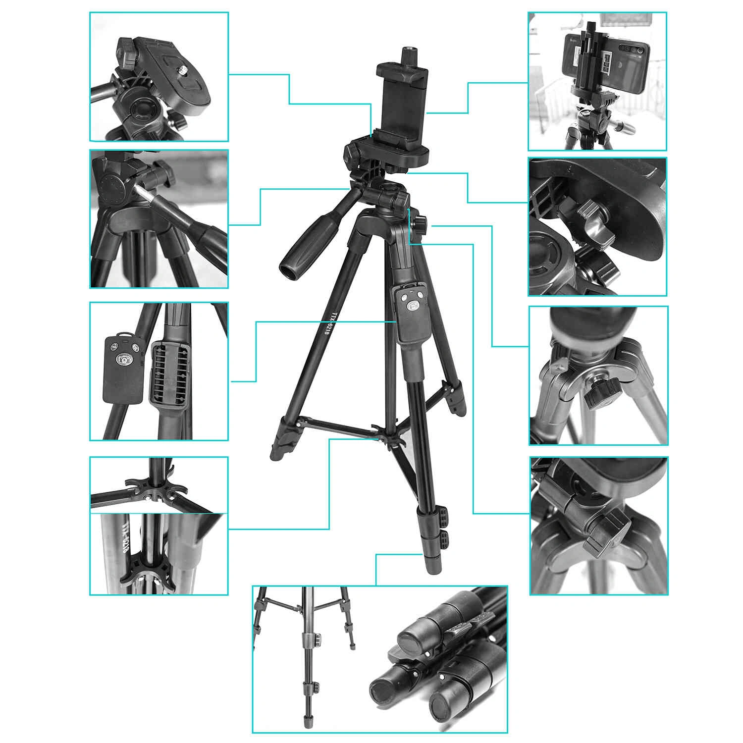 COSTA CT-6218 Tripod DSLR Camera / HandyCam / Mobile Phone / Web Camera