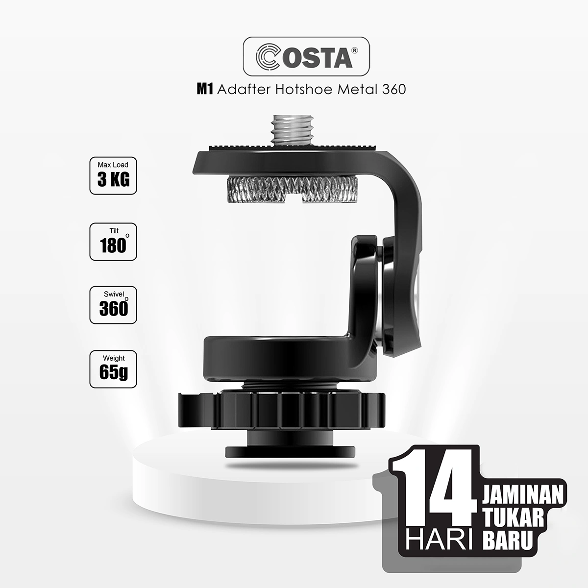 COSTA M1 Monitor Adapter Hot Shoe Rotate Metal