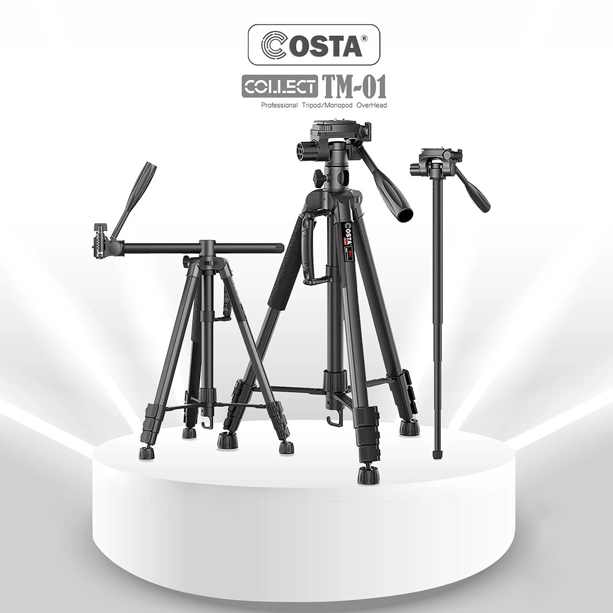 COSTA Collect TM-01 Panhead Tripod Monopod Overhead / Flat Lay