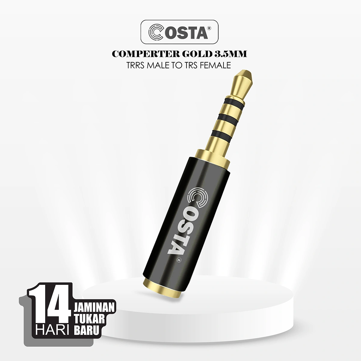 COSTA Converter 3.5mm TRS Female To TRRS Male