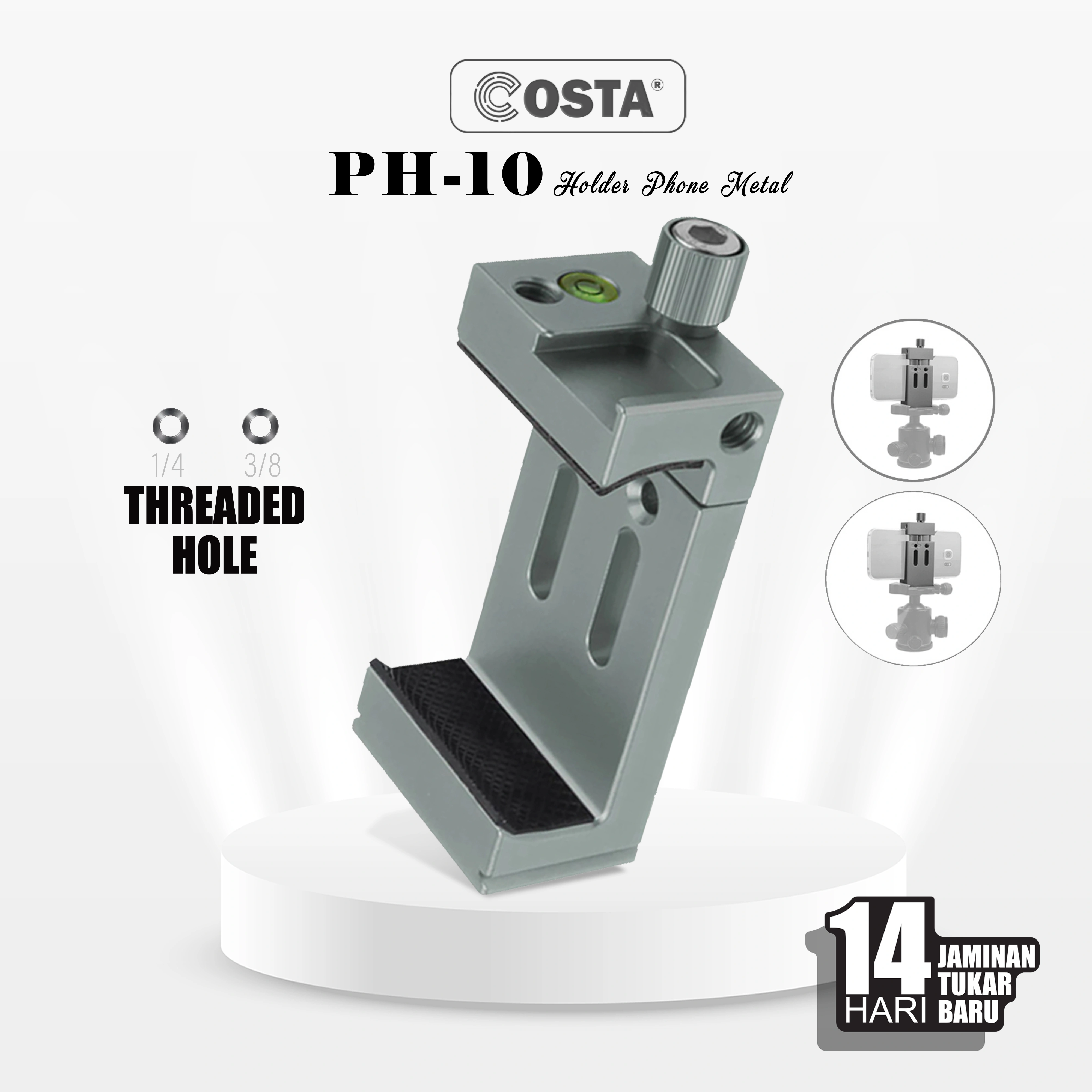 COSTA PH-10 CNC Holder Phone - Titanium Grey