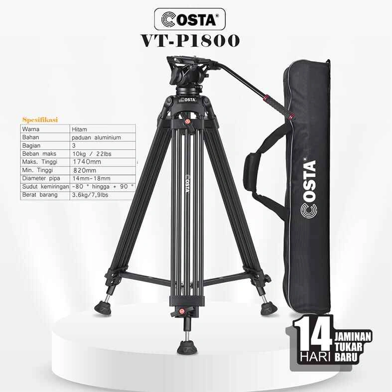 COSTA VT-P1800 Tripod Heavy Duty Videomaker
