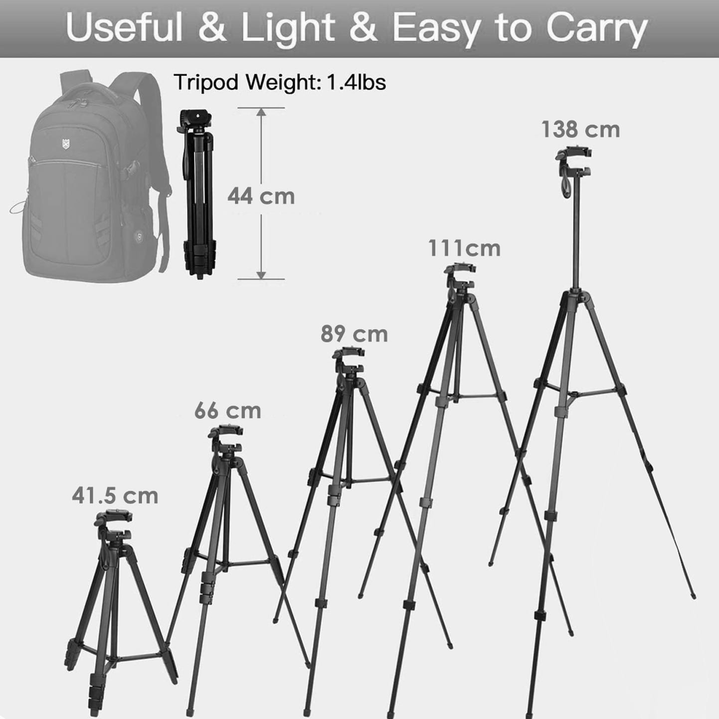 COSTA FlanGo-510 Lightweight Tripod Stand for DSLR, Handycam, Smartphone & Webcam
