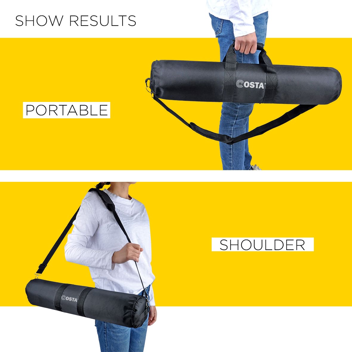 COSTA 60cm Nylon Tripod Bag Case 10mm Padded Padding for Studio Photography