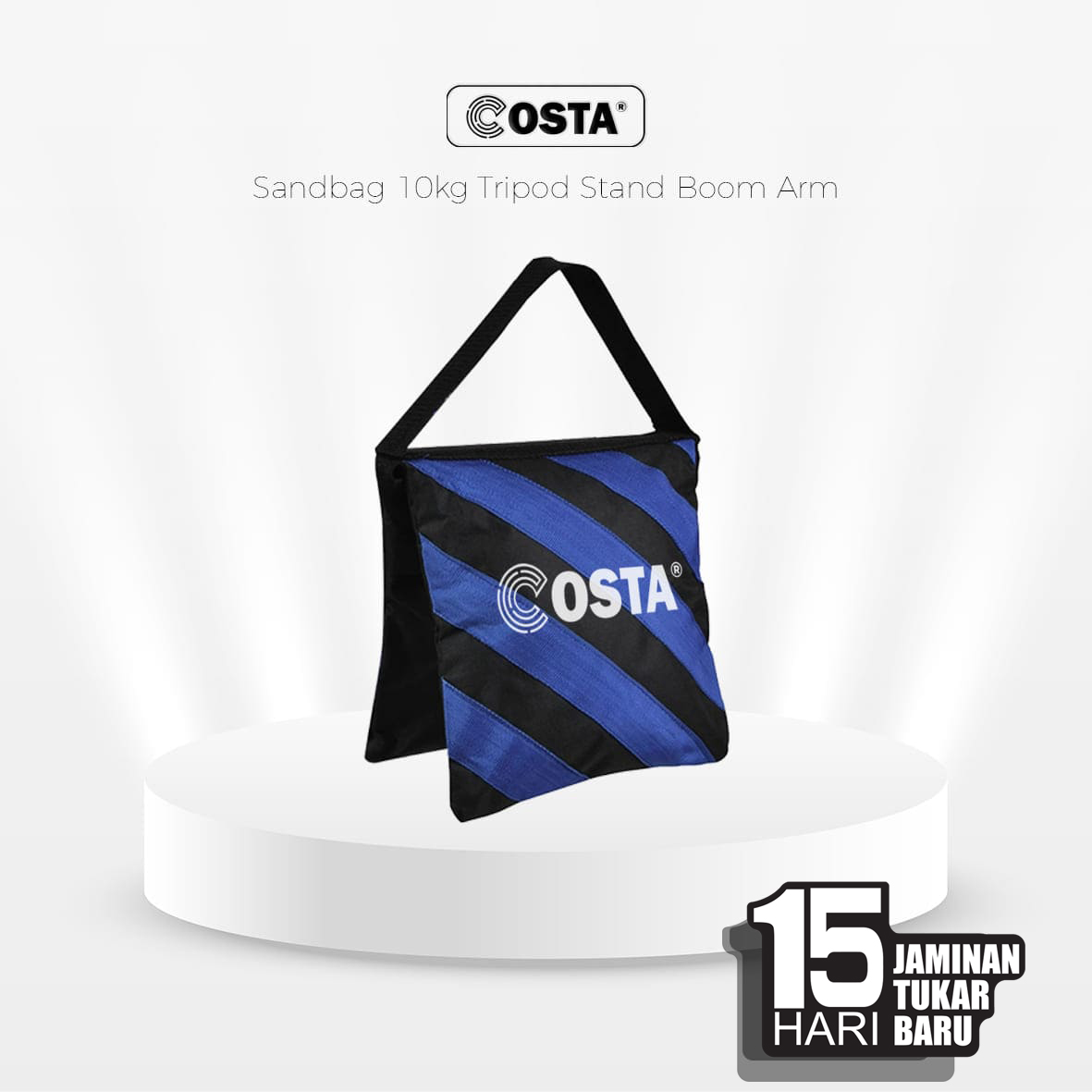 Costa Sandbag / Tas Pemberat 10kg Stand Tripod Boom Arm Studio Fotografi - Biru